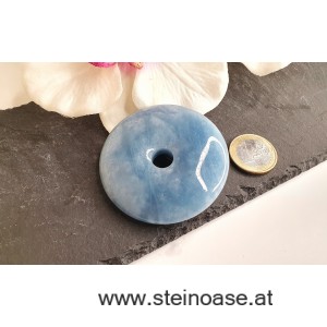 Aquamarin Anhänger Donut XXL, 55mm